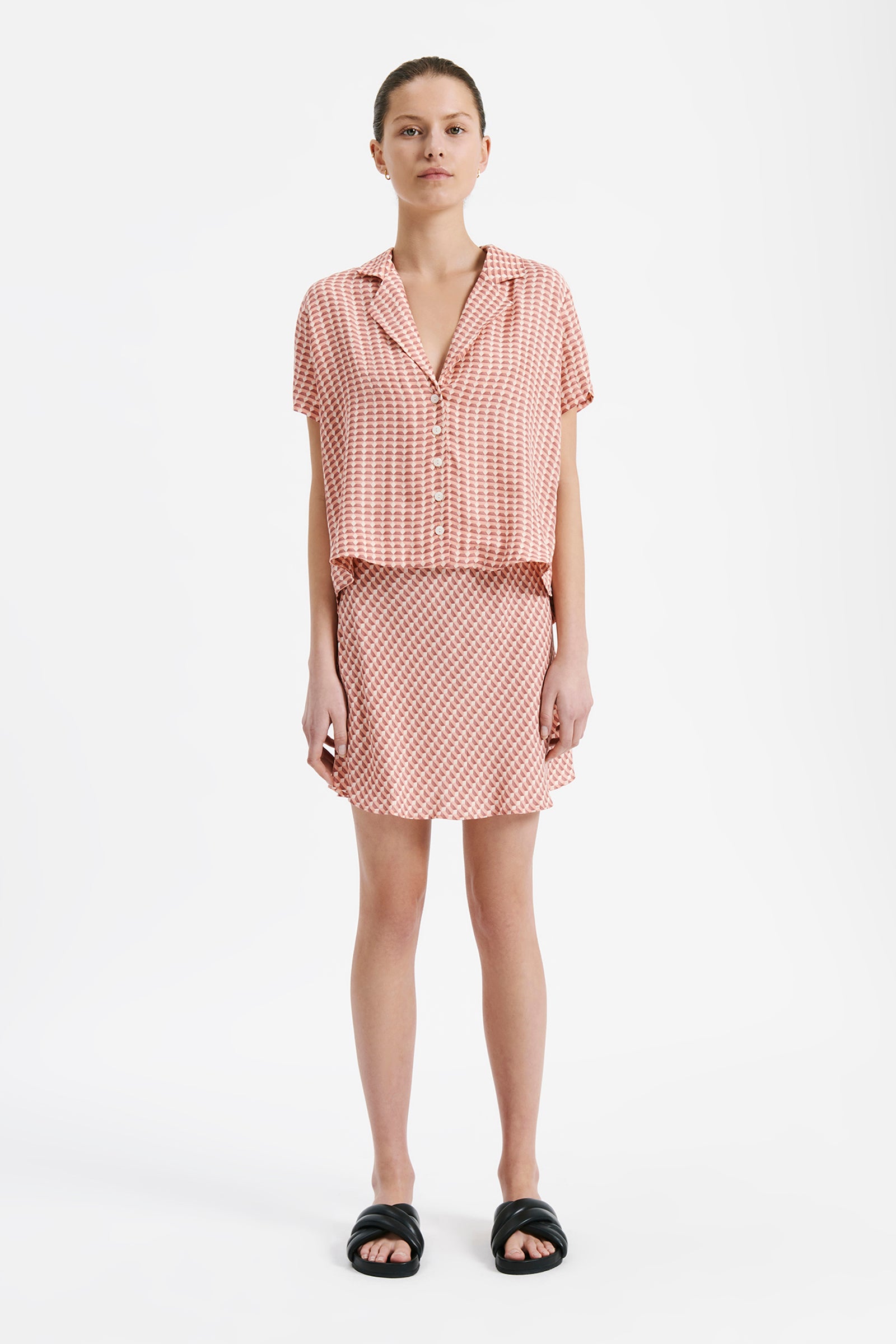 Rhys Cupro Mini Skirt Zenith 