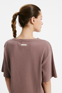 Nude Lucy Lounge Rib Tee in Soot