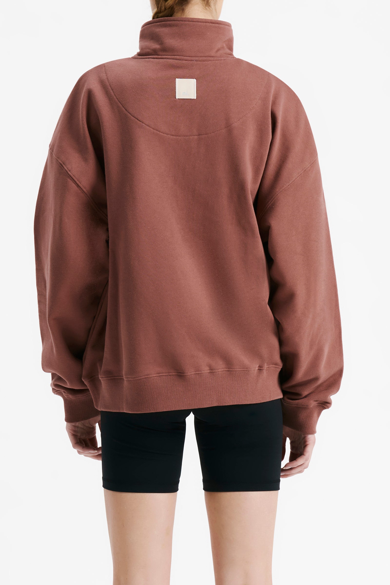 Nude Lucy Nude Active Contrast Zip Sweat In Rosewood 