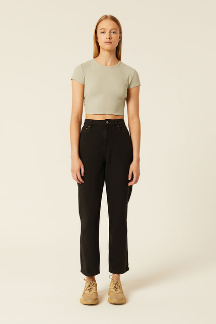 CAMERON WAFFLE TEE-Artichoke