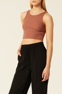 Nude Lucy Annie Waffle Tank in a Light Brown Brandy Colour