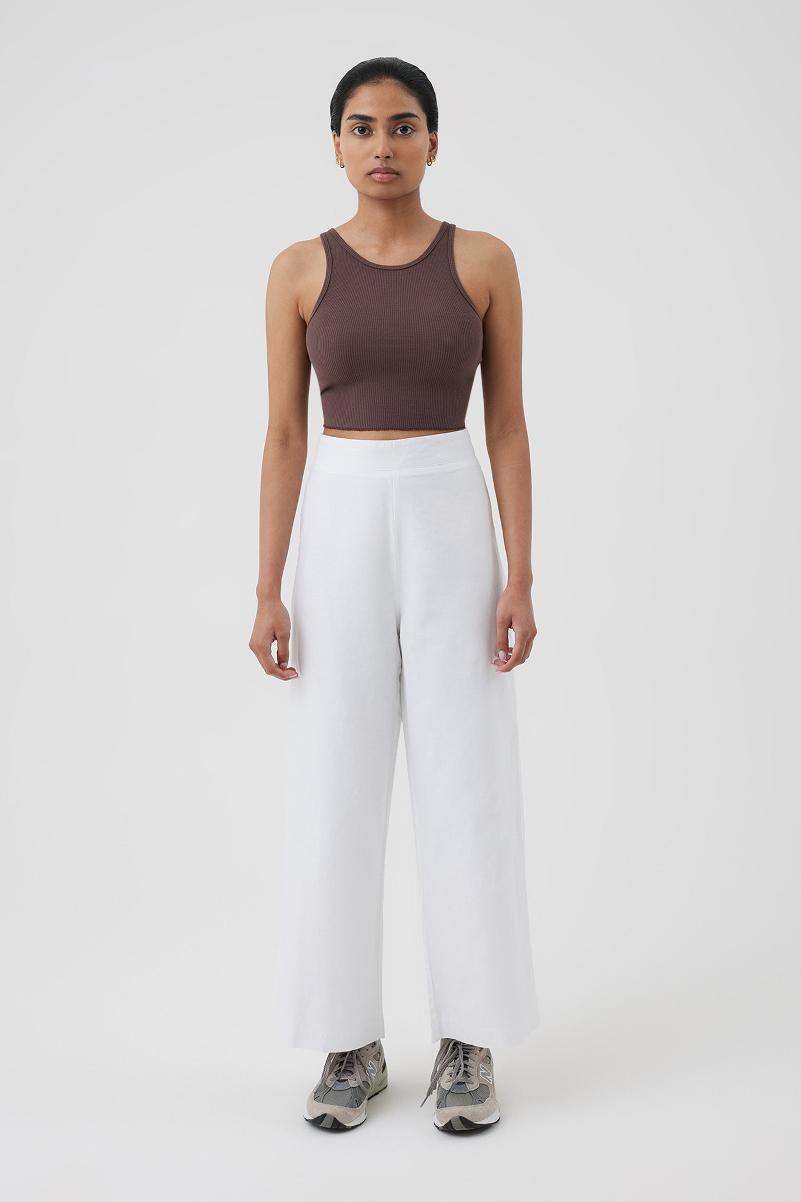 Nude Lucy Annie Waffle Tank in a Brown Chocolate Cacao Colour