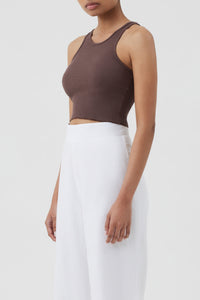 Nude Lucy Annie Waffle Tank in a Brown Chocolate Cacao Colour