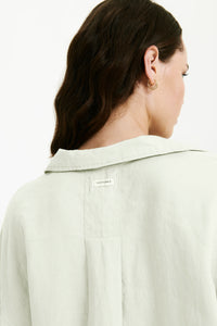 Nude Lucy Lounge Linen Shirt in Eucalyptus