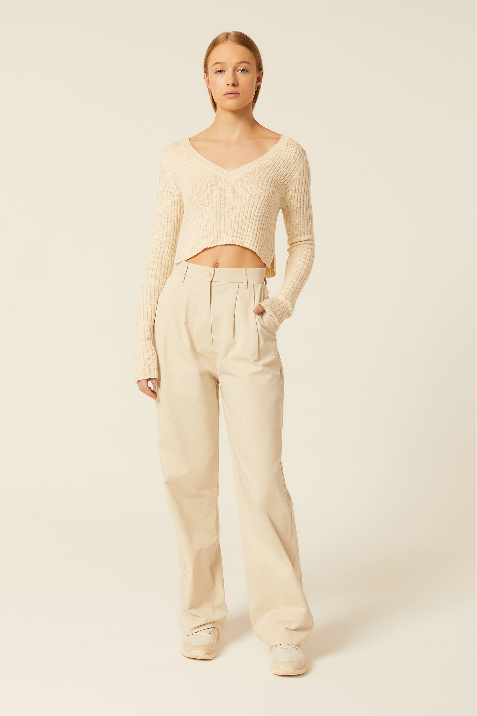 Nude Lucy Aspen Pant In A White Stone Colour 