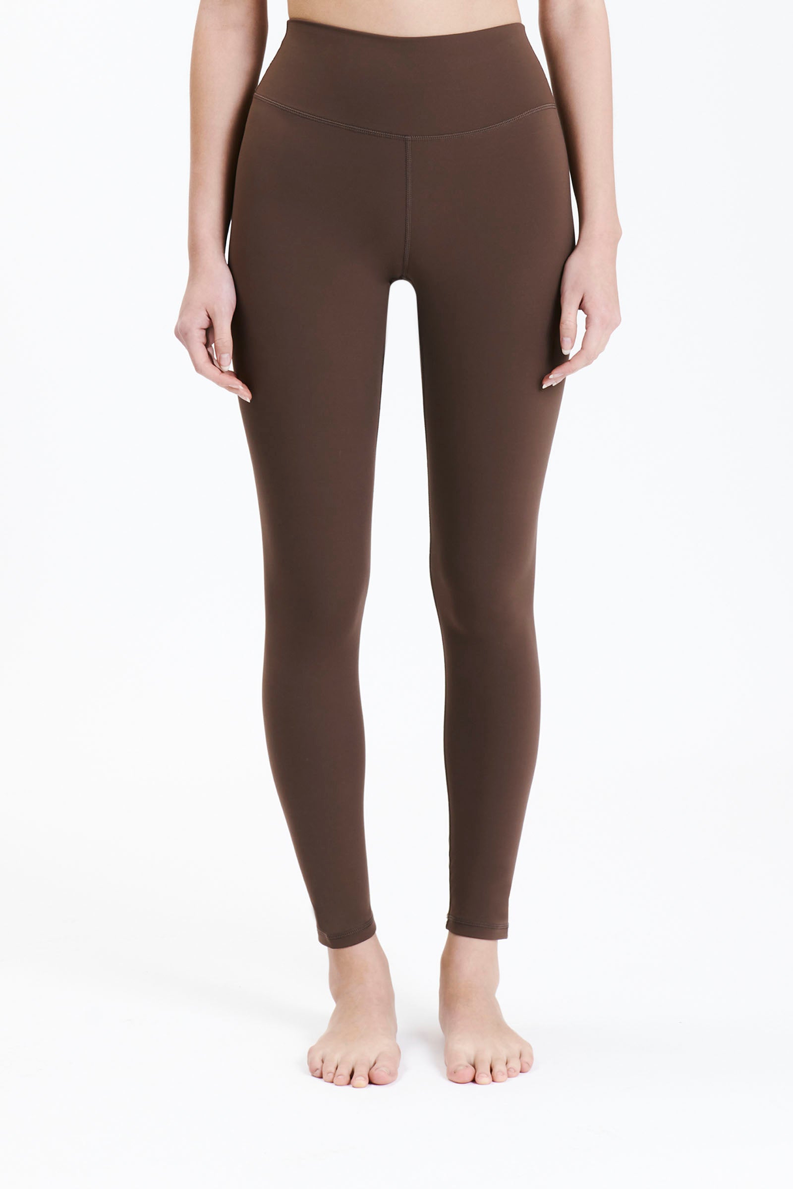 Nude Lucy Nude Active Full Length Tights In A Brown Chocolate Cacao Colour 