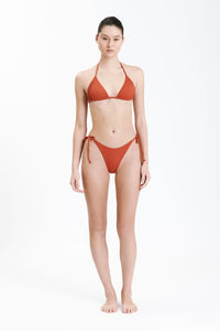 Nude Lucy Classic String Bikini Brief In a Terracotta Rooibos Colour 