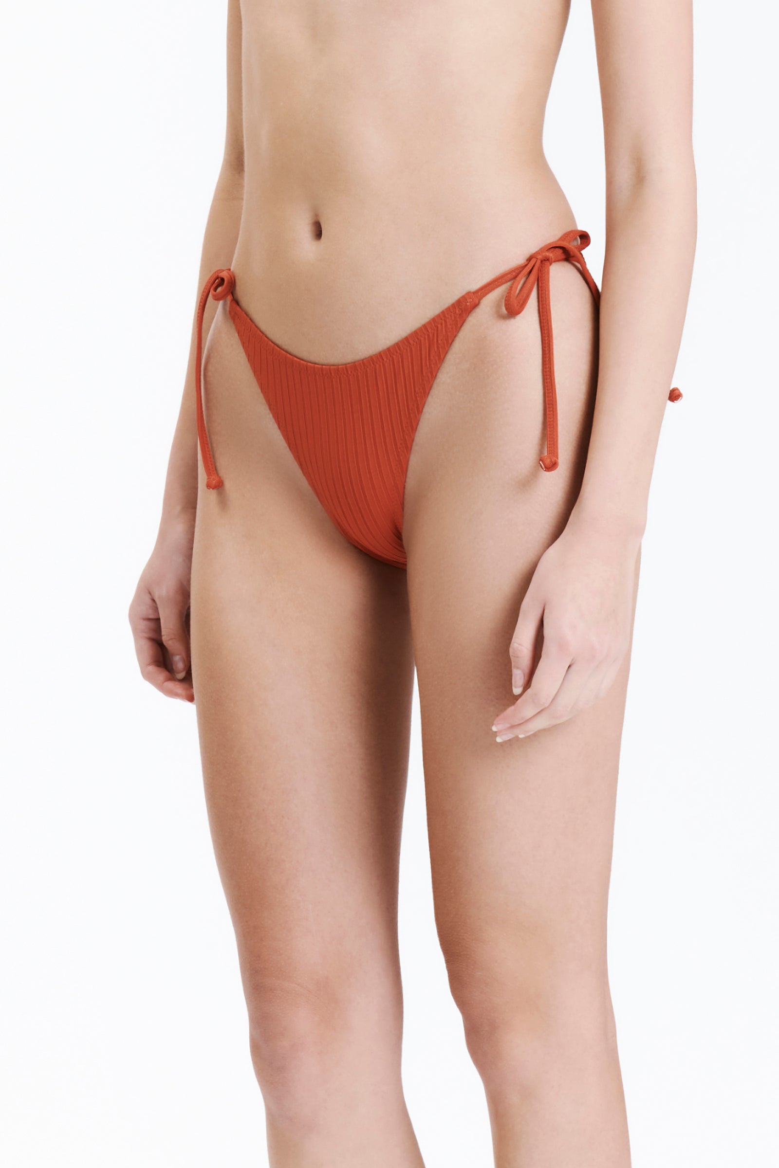 Nude Lucy Classic String Bikini Brief In A Terracotta Rooibos Colour 