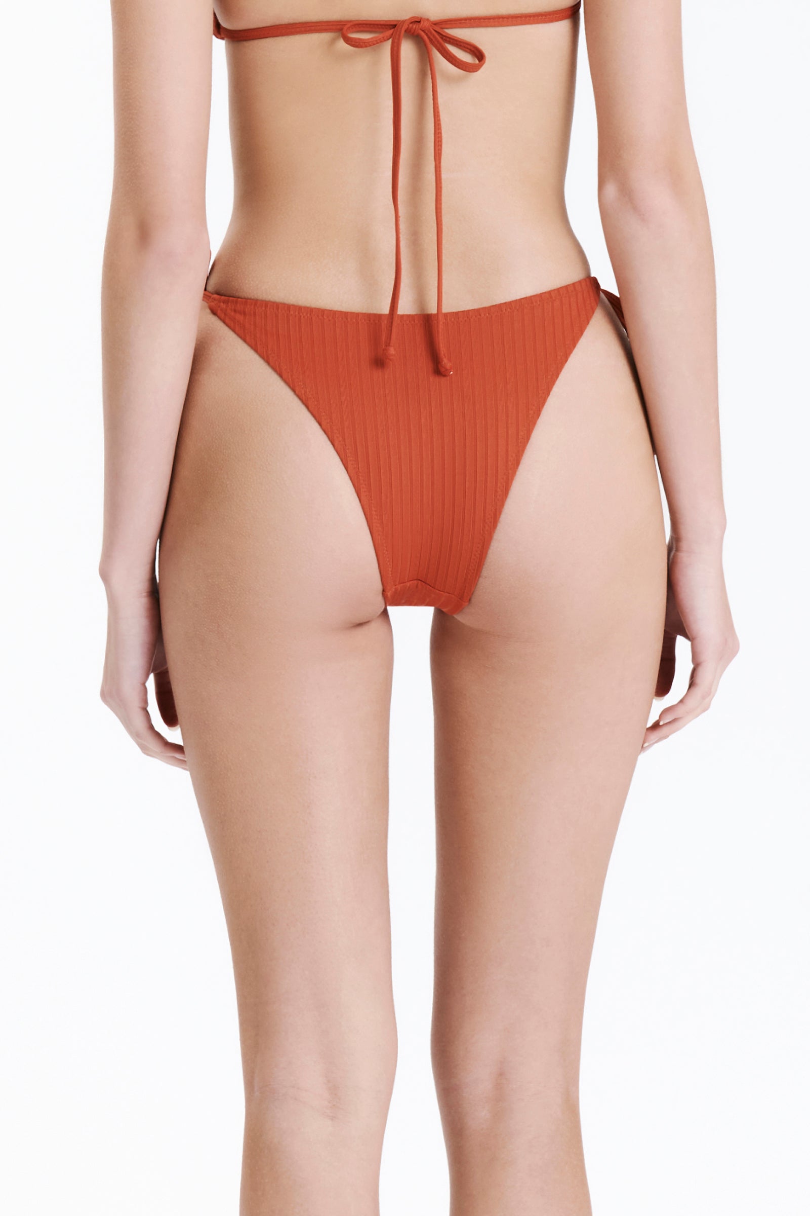 Nude Lucy Classic String Bikini Brief In A Terracotta Rooibos Colour 