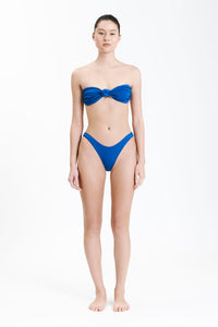 Nude Lucy Classic Knot Front Top in a Bright Blue Pacific Colour