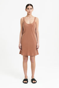 Nude Lucy Harlow Cupro Mini Dress in Terracotta