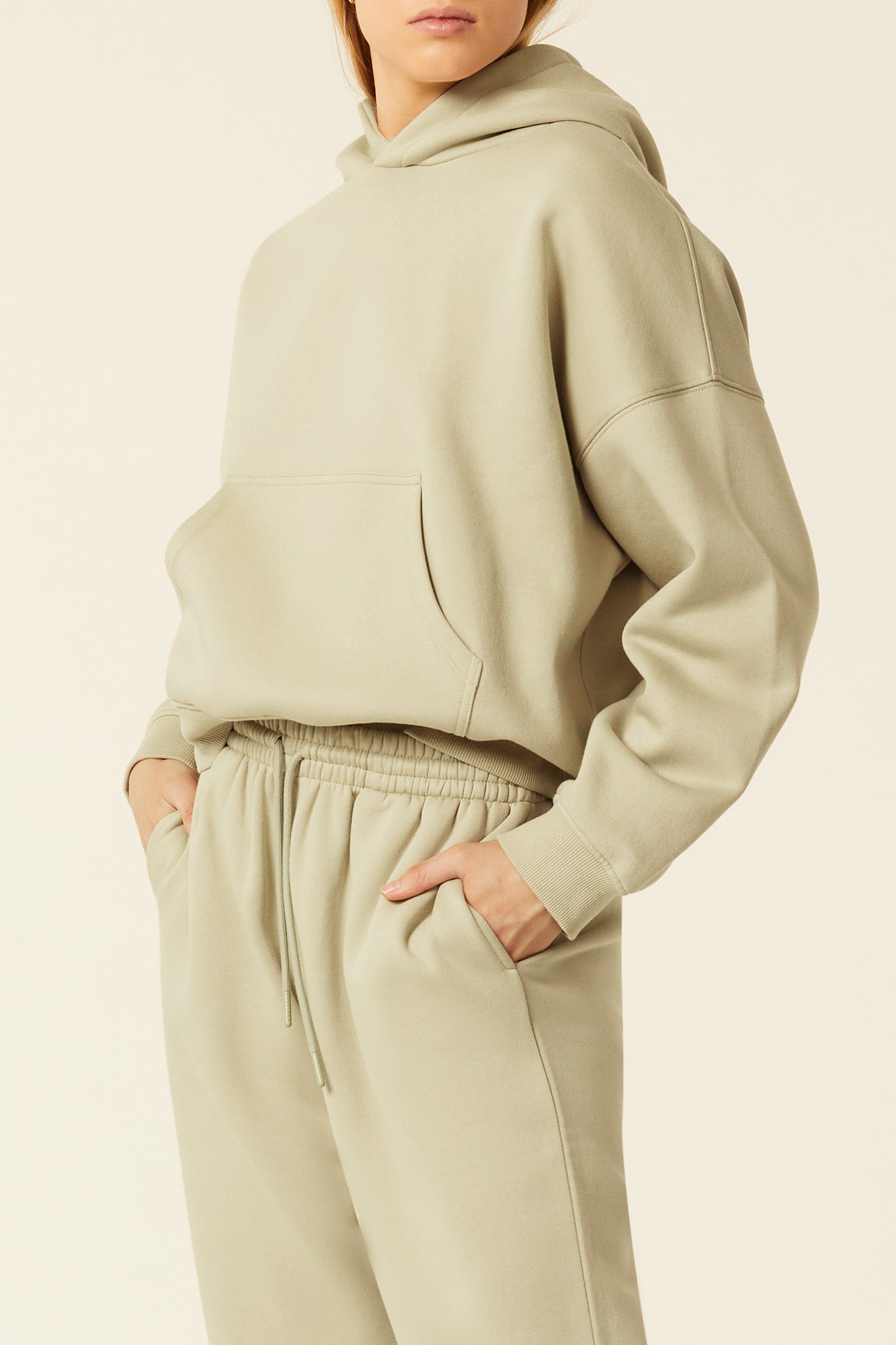 Nude Lucy Carter Curated Hoodie In A Green Artichoke Colour 