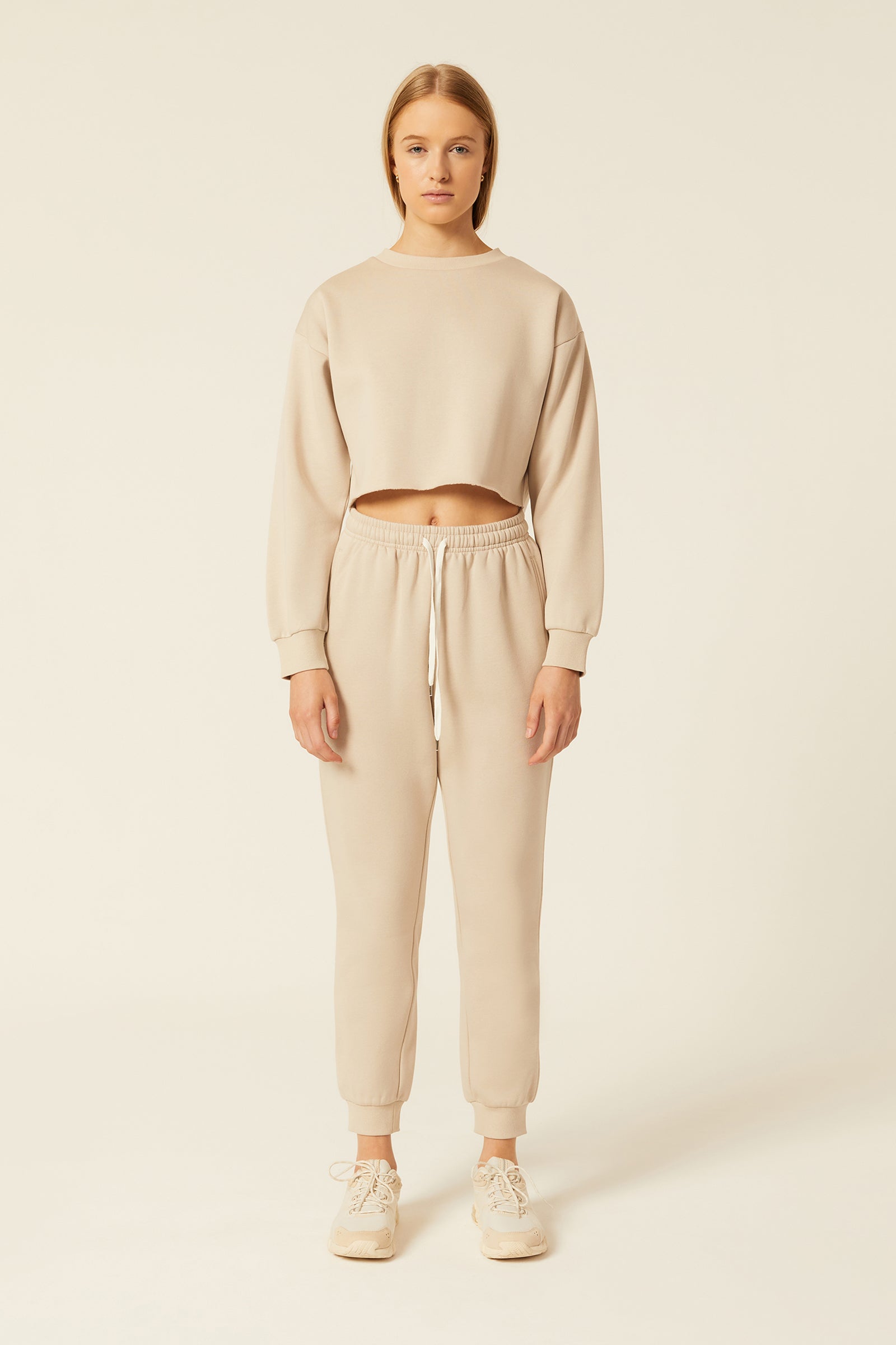 Nude Lucy Carter Classic Crop Sweat Stone  