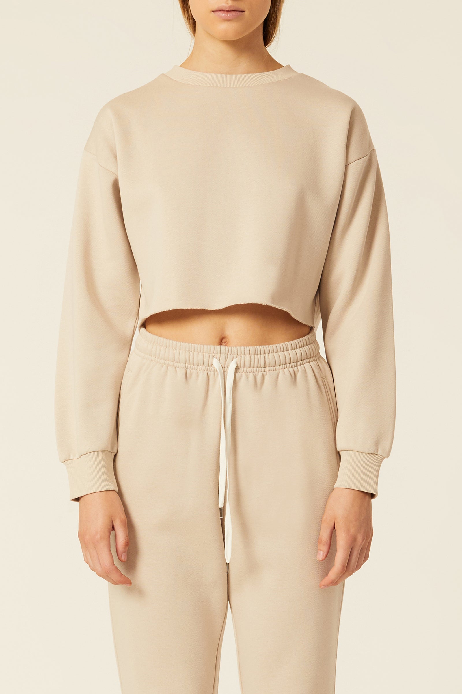 Nude Lucy Carter Classic Crop Sweat Stone  