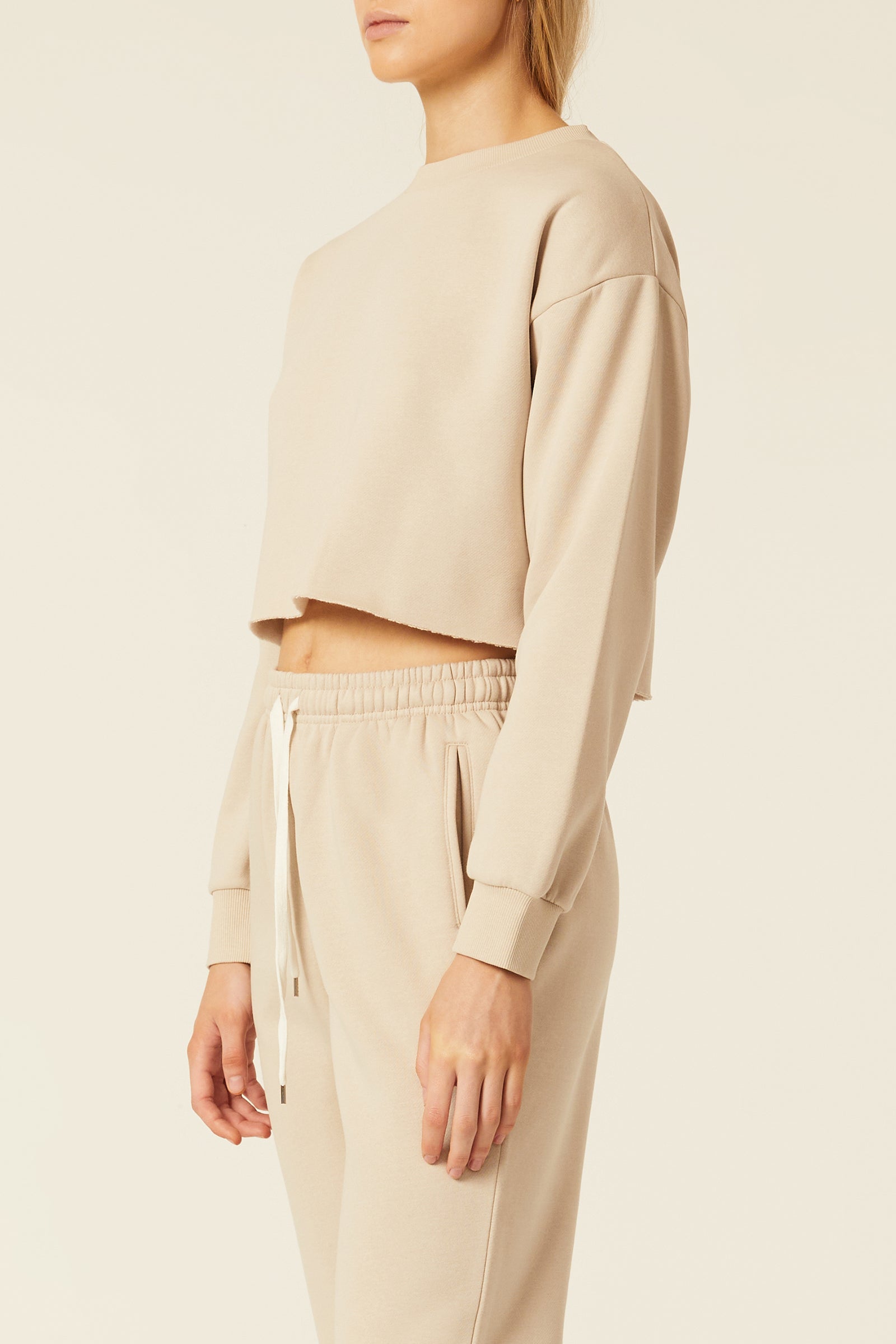 Nude Lucy Carter Classic Crop Sweat Stone  