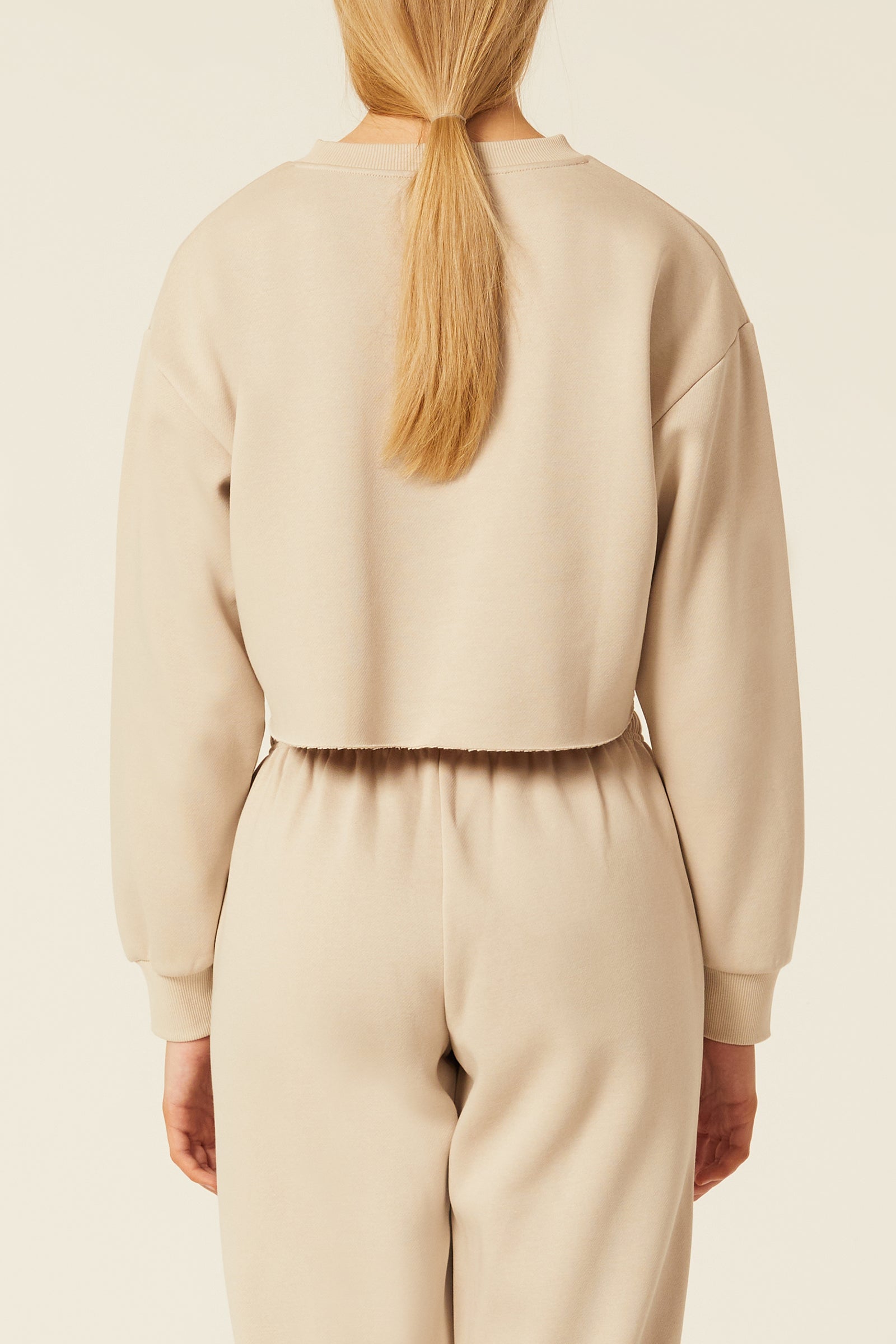 Nude Lucy Carter Classic Crop Sweat Stone  