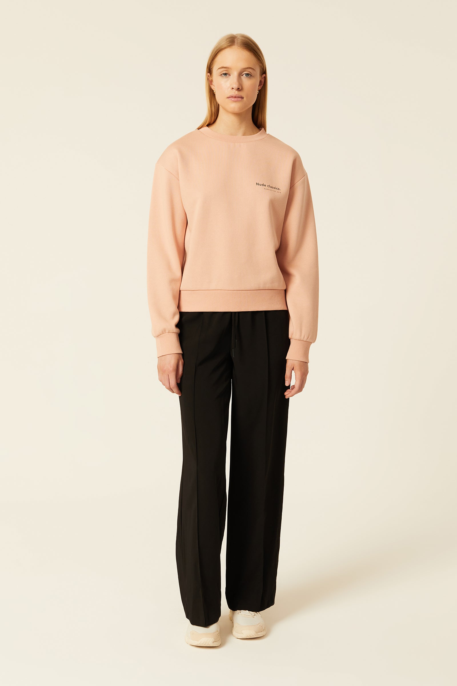 Nude Lucy Nude Classics Sweat In A Light Pink Guava Colour 