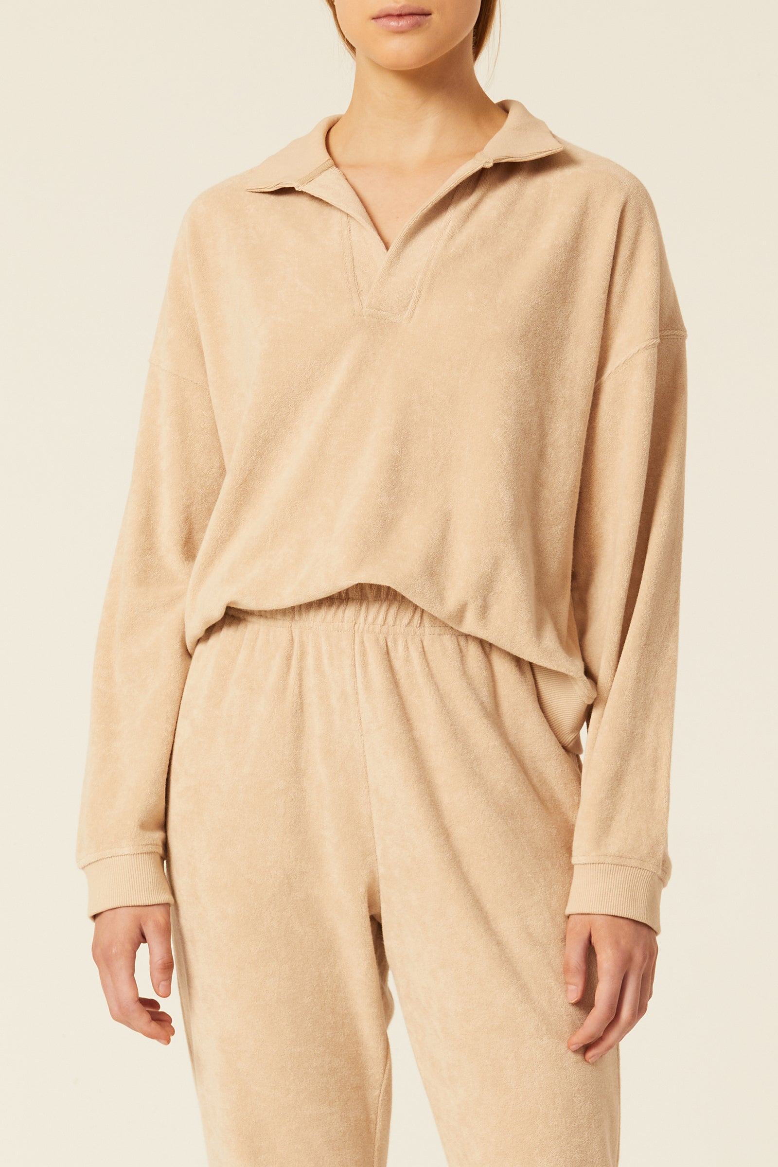Nude Lucy Tait Rugby Sweat In Oyster 