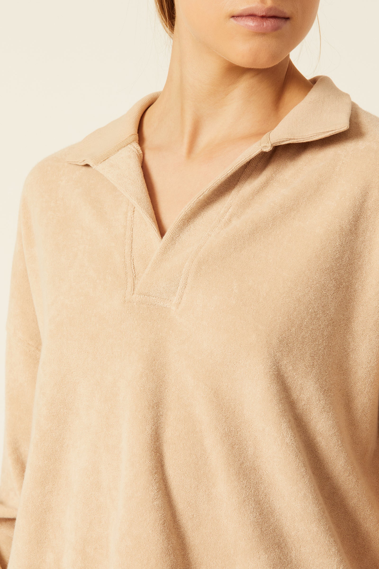 Nude Lucy Tait Rugby Sweat In Oyster 