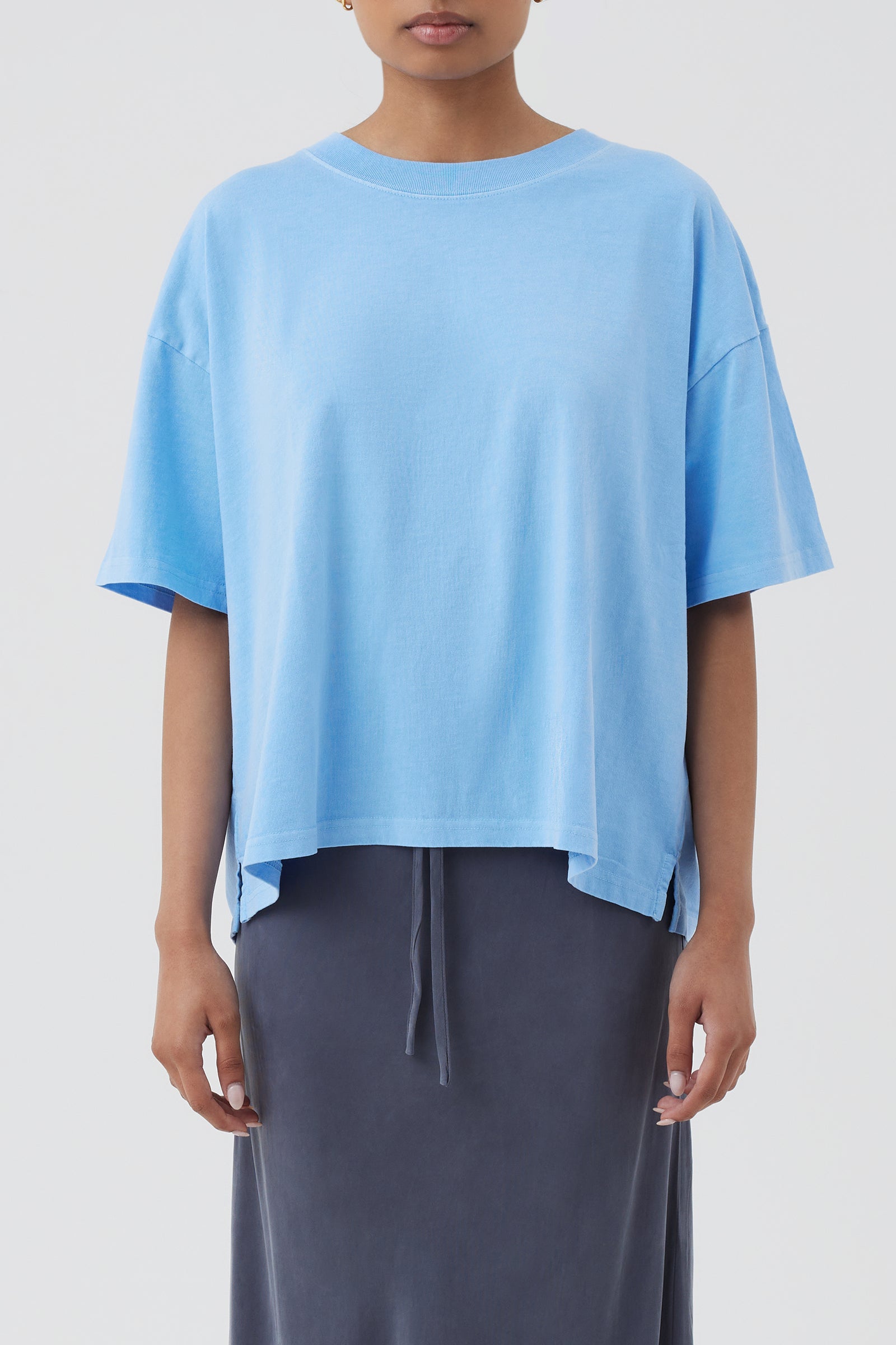 Nude Lucy Kai Washed Tee In A Blue Horizon Colour 