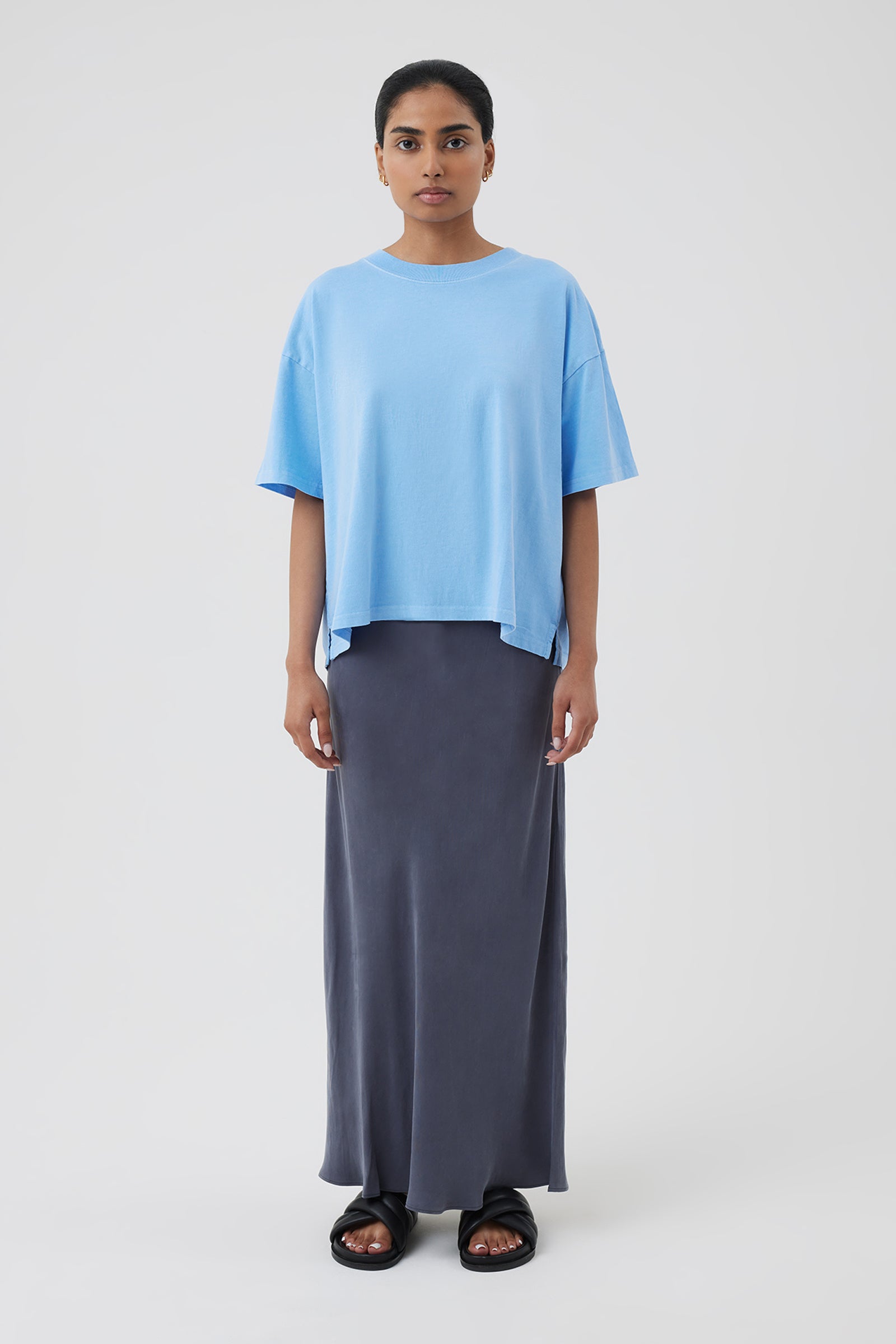 Nude Lucy Kai Washed Tee In A Blue Horizon Colour 