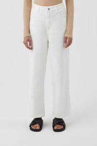 Nude Lucy Noa Carpenter Pant In A White Salt Colour