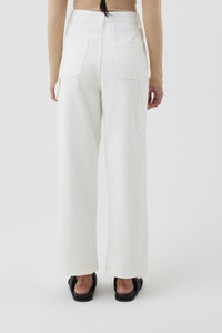 Nude Lucy Noa Carpenter Pant In A White Salt Colour