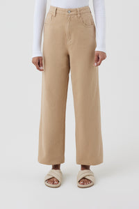 Nude Lucy Noa Carpenter Pant In a Light Brown Biscuit Colour