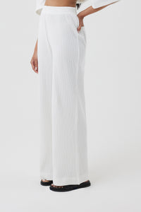 Nude Lucy Kin Waffle Culotte In A White Salt Colour