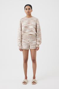 Nude Lucy Reeves Knit Short In a Light Brown Biscuit Colour