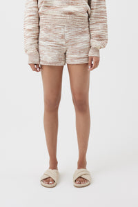 Nude Lucy Reeves Knit Short In a Light Brown Biscuit Colour