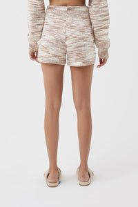Nude Lucy Reeves Knit Short In a Light Brown Biscuit Colour