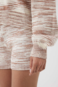Nude Lucy Reeves Knit Short In a Light Brown Biscuit Colour