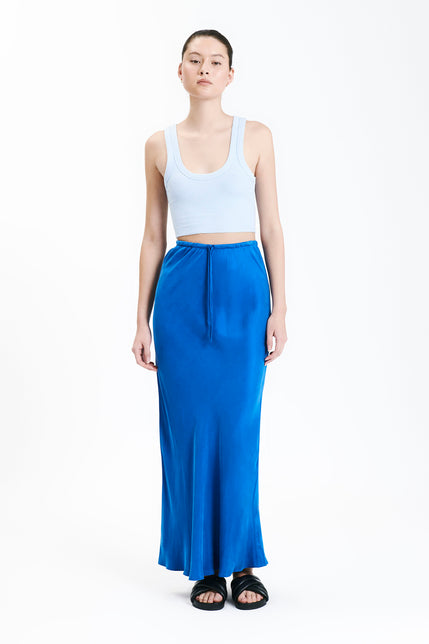 ARI CUPRO SKIRT-Pacific