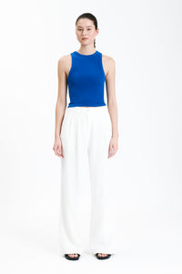 Nude Lucy Monroe Organic Rib Tank in a Bright Blue Pacific Colour