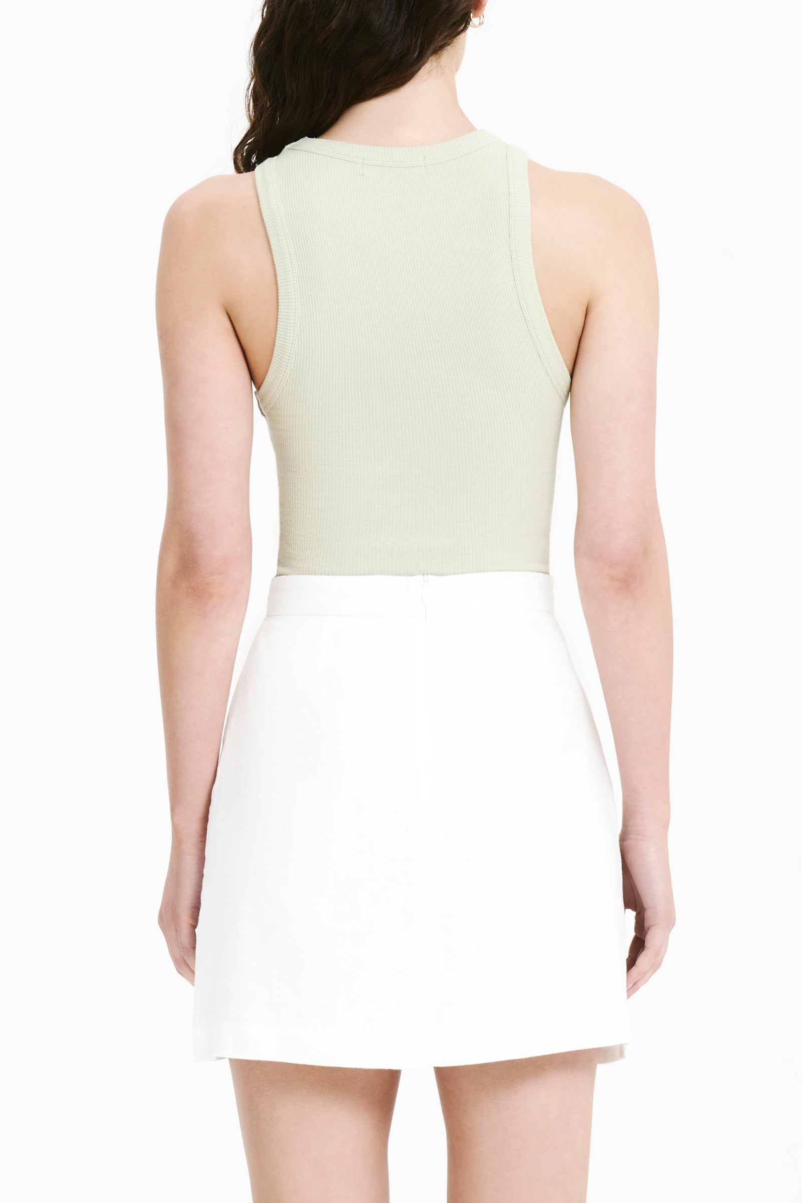 Nude Lucy Monroe Organic Rib Tank In Eucalyptus 