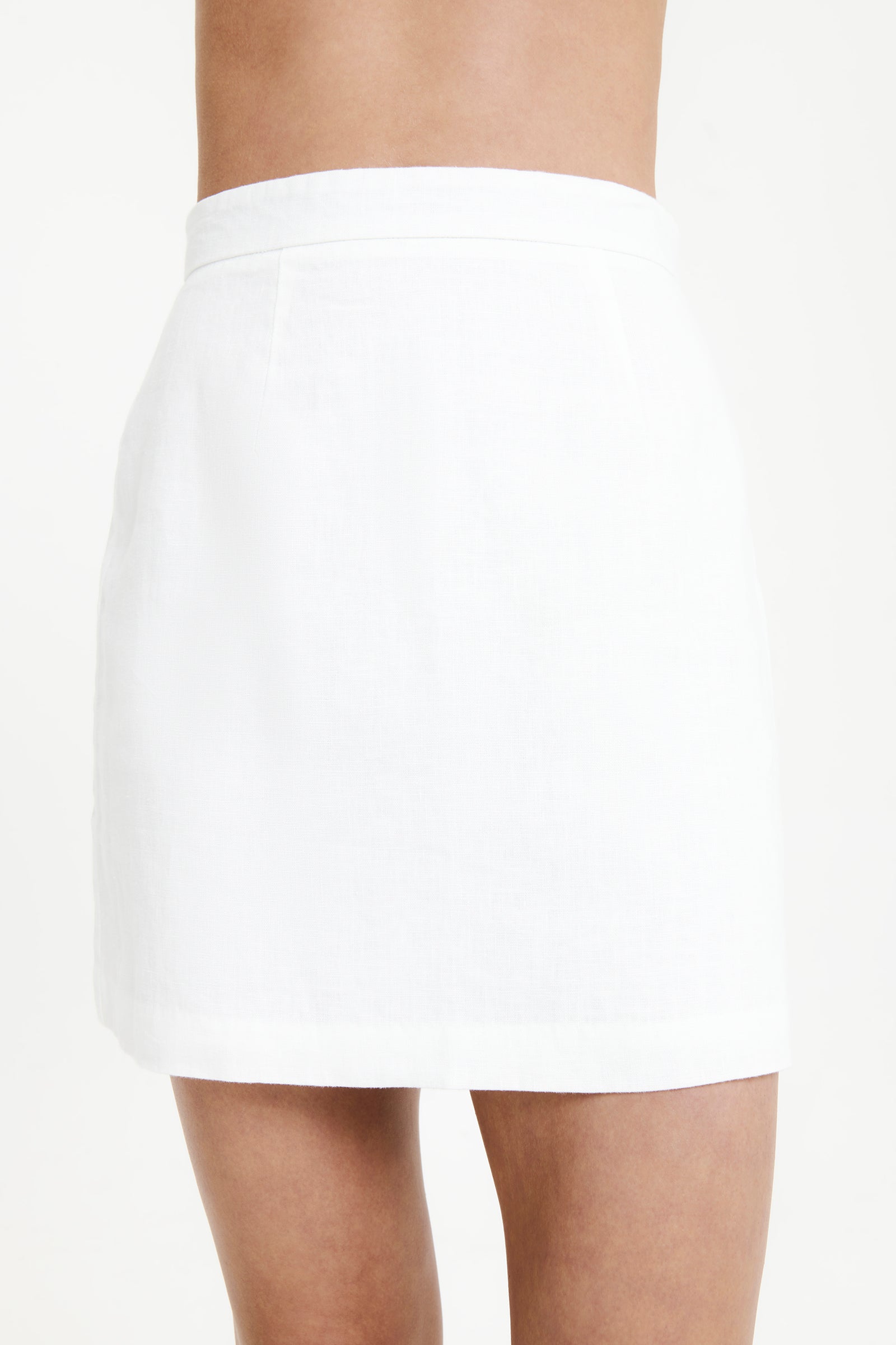 Nude Lucy Rynn Linen Mini Skirt In White 
