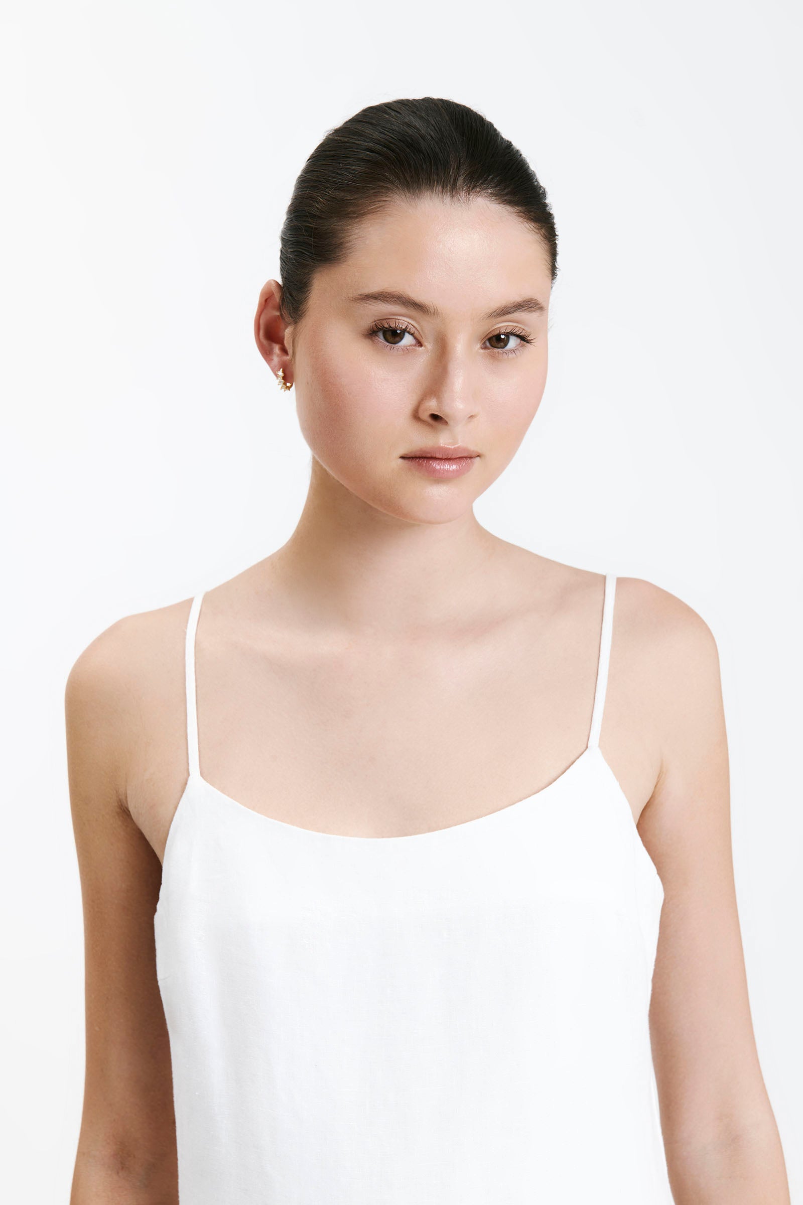 Nude Lucy Rynn Linen Mini Dress In White 