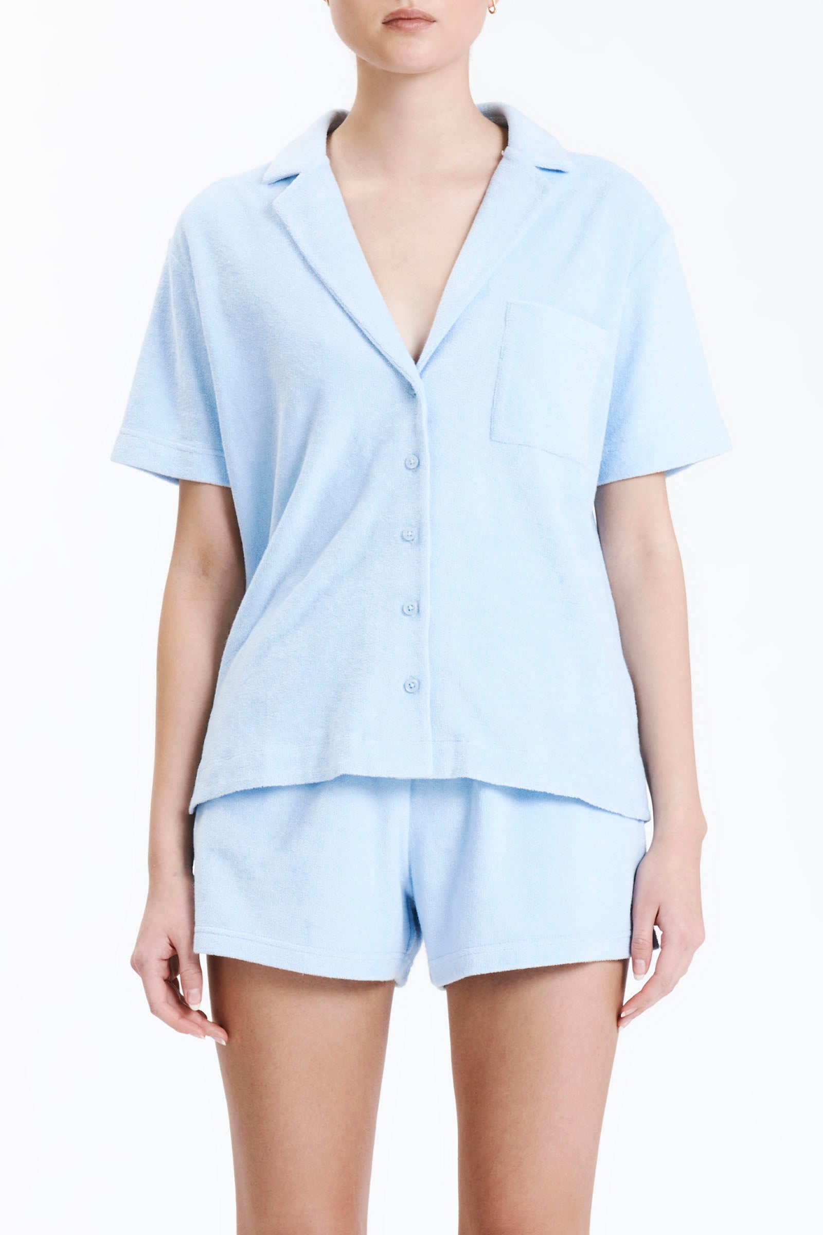Nude Lucy Inka Terry Shirt In A Blue Sky Colour 