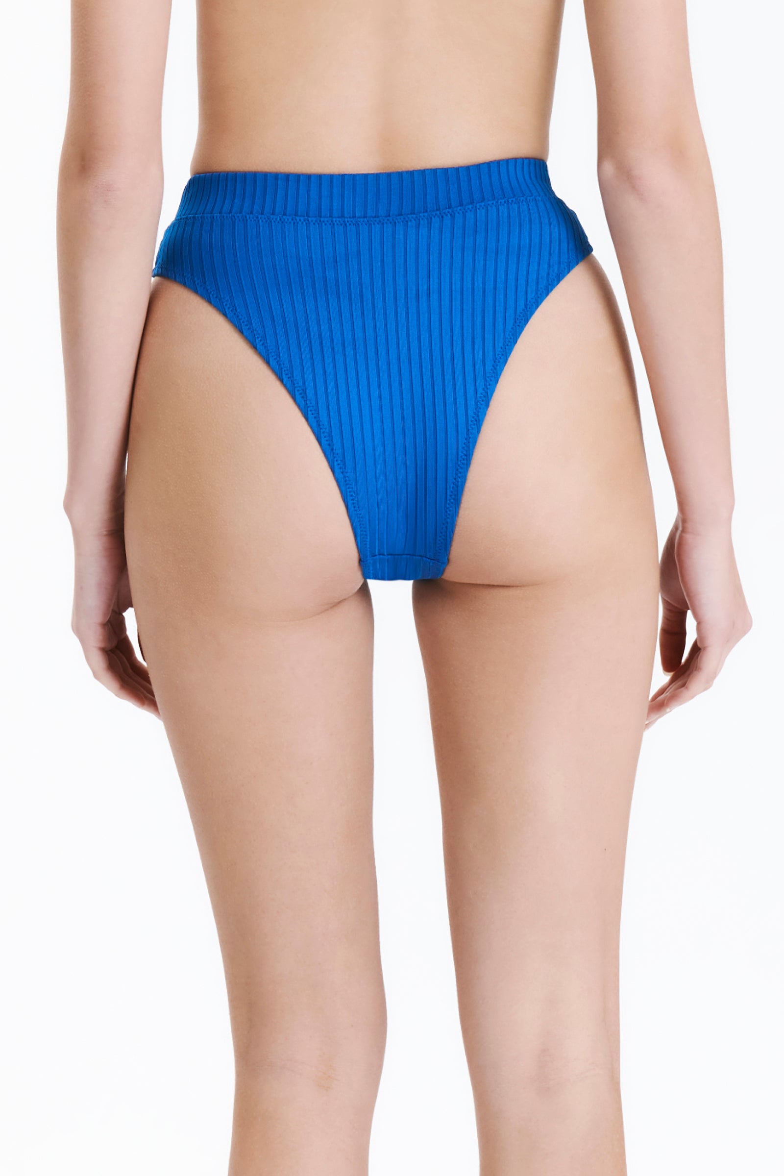 Nude Lucy High Rise Brief In A Bright Blue Pacific Colour 