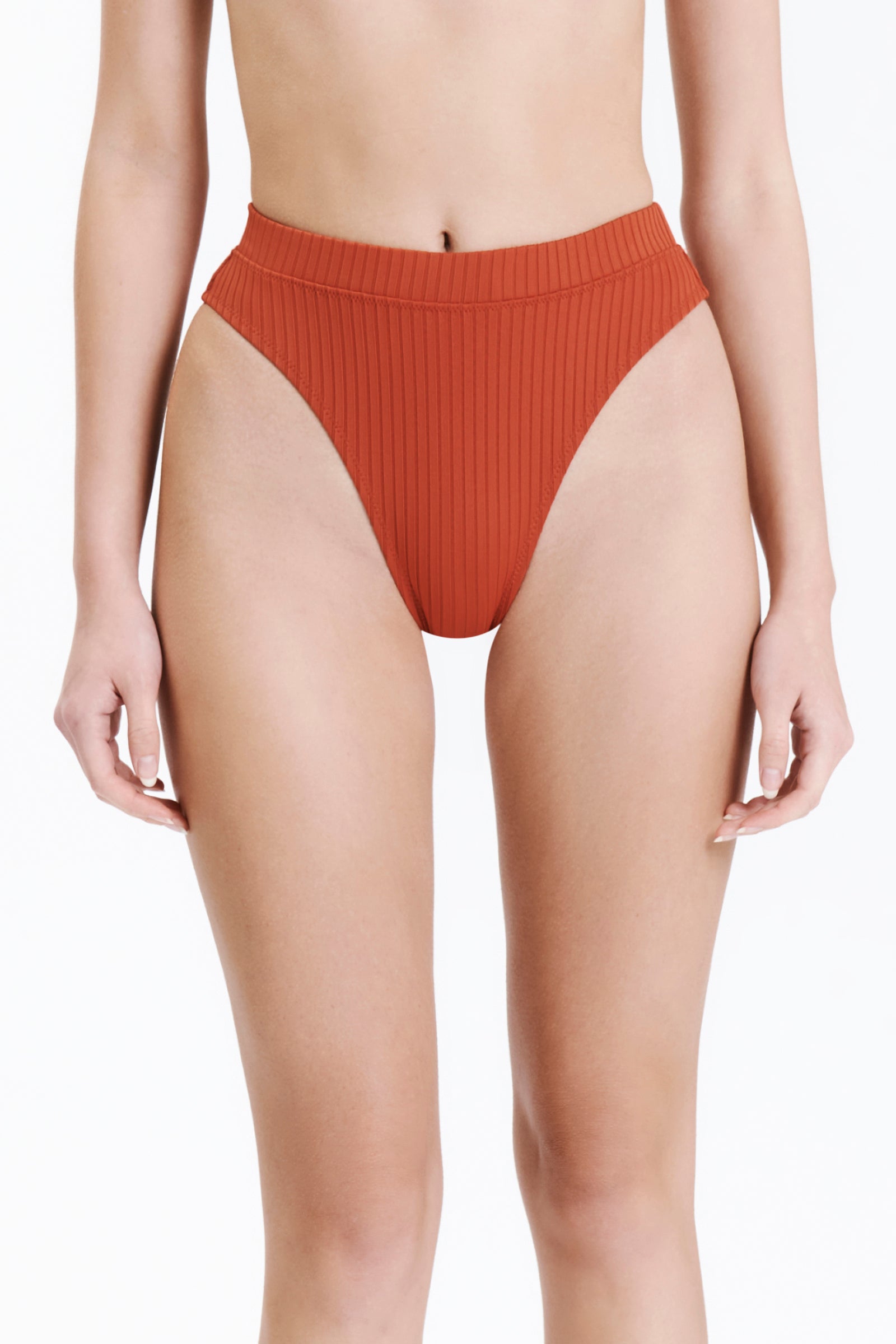 Nude Lucy High Rise Brief In A Terracotta Rooibos Colour 