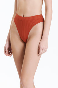 Nude Lucy High Rise Brief In a Terracotta Rooibos Colour 