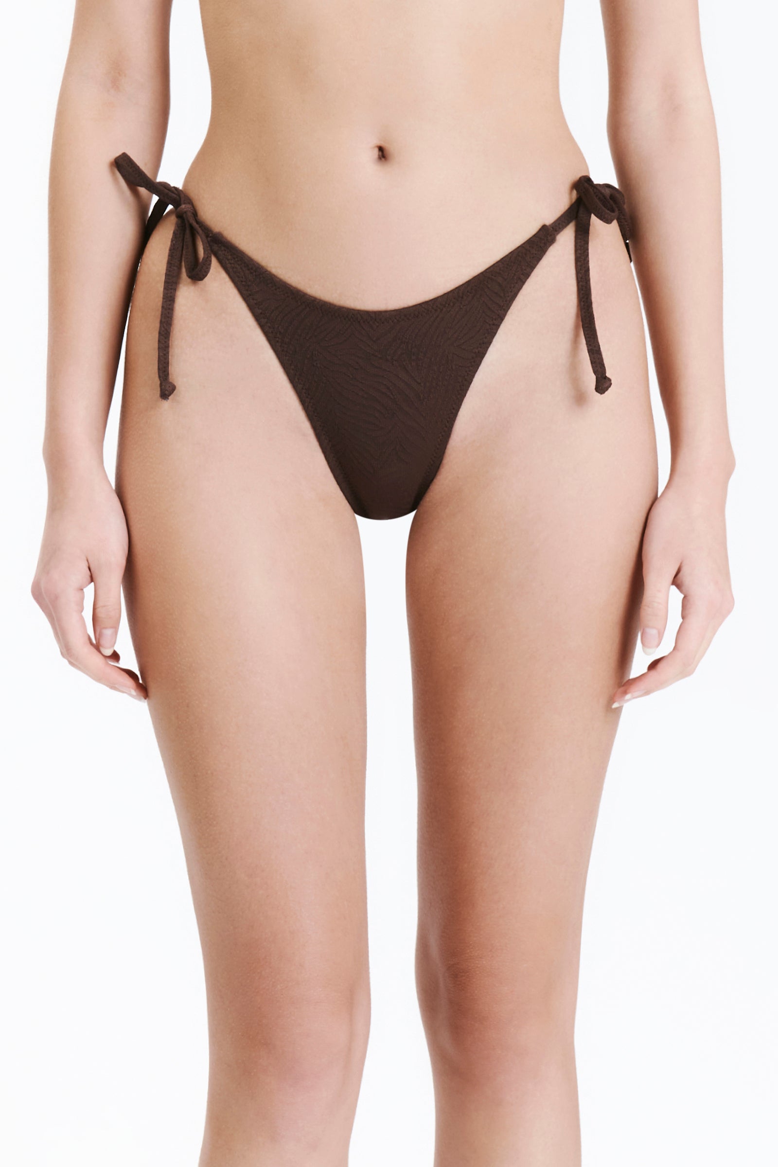 Nude Lucy Classic String Bikini Brief In A Brown Chocolate Cacao Colour 