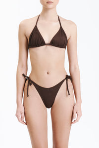 Nude Lucy Classic Triangle Top in a Brown Chocolate Cacao Colour