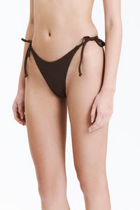Nude Lucy Classic String Bikini Brief in a Brown Chocolate Cacao Colour