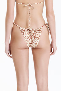Nude Lucy Adjustable String Bikini Bottom Brief in a Floral Print