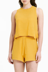 Nude Lucy Binx Cropped Tank In a Orange & Yellow Toned Mango Colour