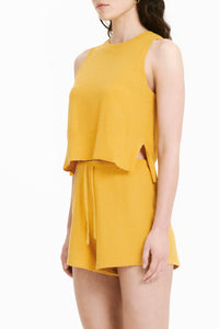 Nude Lucy Binx Cropped Tank In a Orange & Yellow Toned Mango Colour