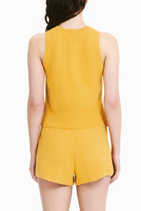 Nude Lucy Binx Cropped Tank In a Orange & Yellow Toned Mango Colour