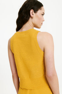 Nude Lucy Binx Cropped Tank In a Orange & Yellow Toned Mango Colour